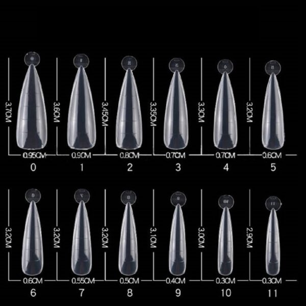 120pcs-Stiletto-shape-poly-gel-mold-nail-tips-1