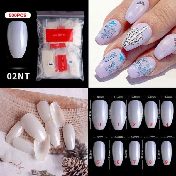 bombastic-nail-art-500pcs-10-sizes-false-nails-press-on-nails-02nt-natural-medium-coffin