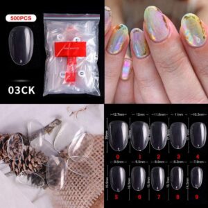 bombastic-nail-art-500pcs-10-sizes-false-nails-press-on-nails-03ct-clear-small-oval