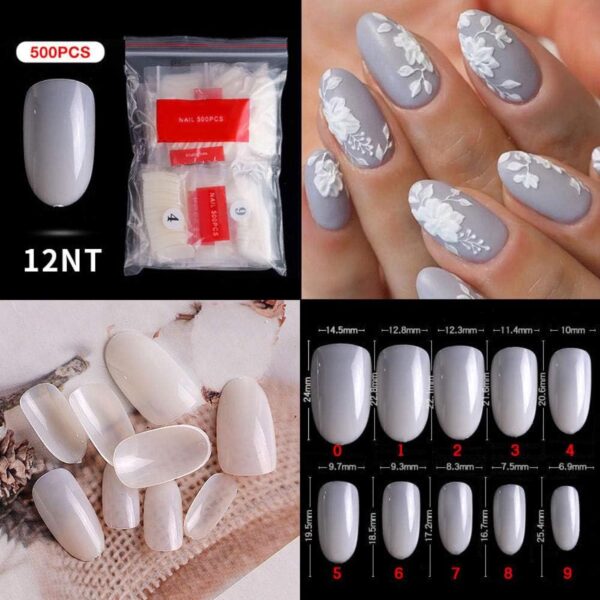 bombastic-nail-art-500pcs-10-sizes-false-nails-press-on-nails-12nt-natural-medium-oval