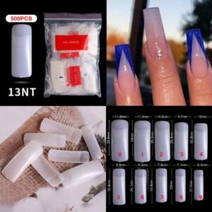 bombastic-nail-art-500pcs-10-sizes-false-nails-press-on-nails-13nt-natural-half-nail-tips