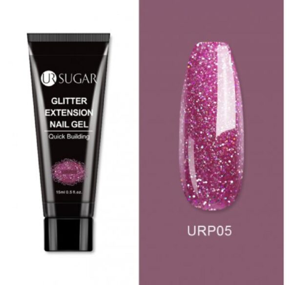 ur-sugar-15ml-uv-led-poly-hard-gel-quick-building-nail-extension-glitter-URP05