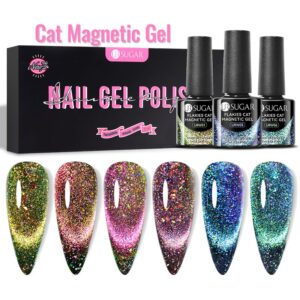 UR-Sugar-uv-led-Gel-Nail-Polish Set-of-6pcs - Holographic-Cat-Eye-Collection